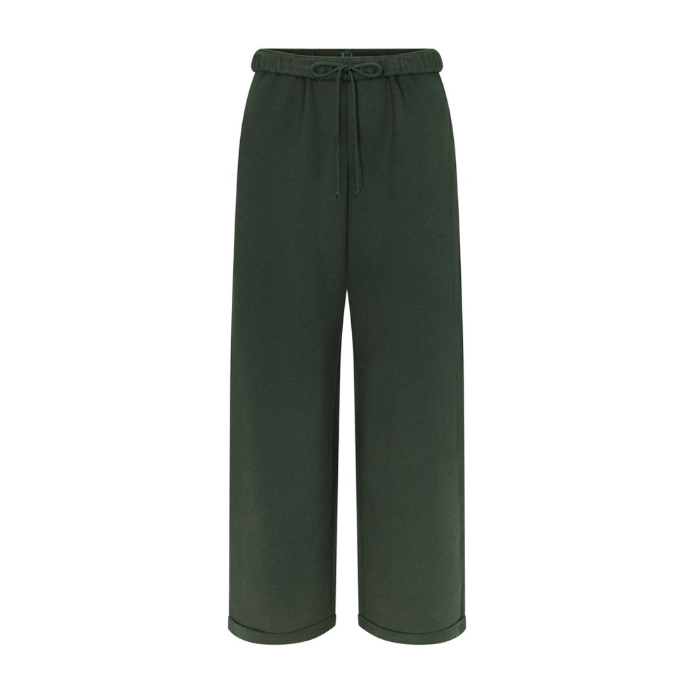 SKIMS NWT Classic Cotton Fleece Straight Leg Pants - Spruce - Picture 6 of 6